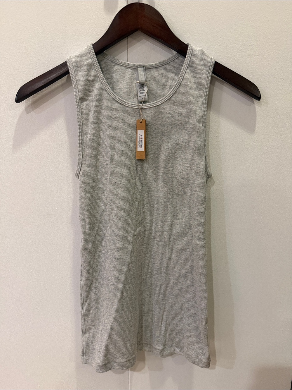 Skims Grey Ribbed Tank Top S NWT